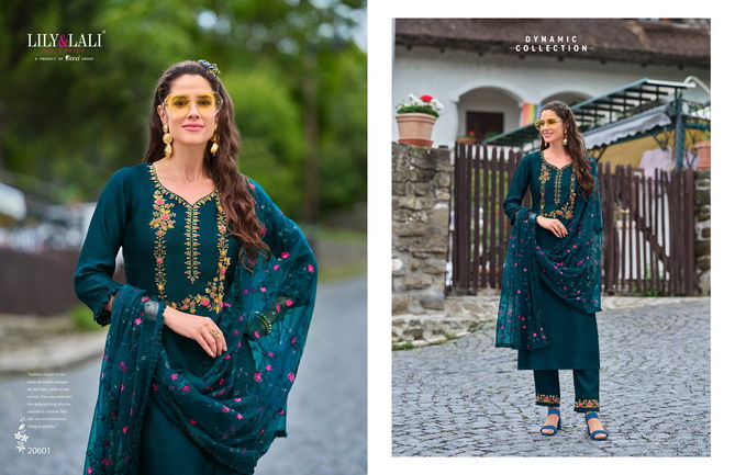 Maria 9 Vol 4 By Lily And Lali Shimmer Kurti With Bottom Dupatta Wholesalers In Delhi